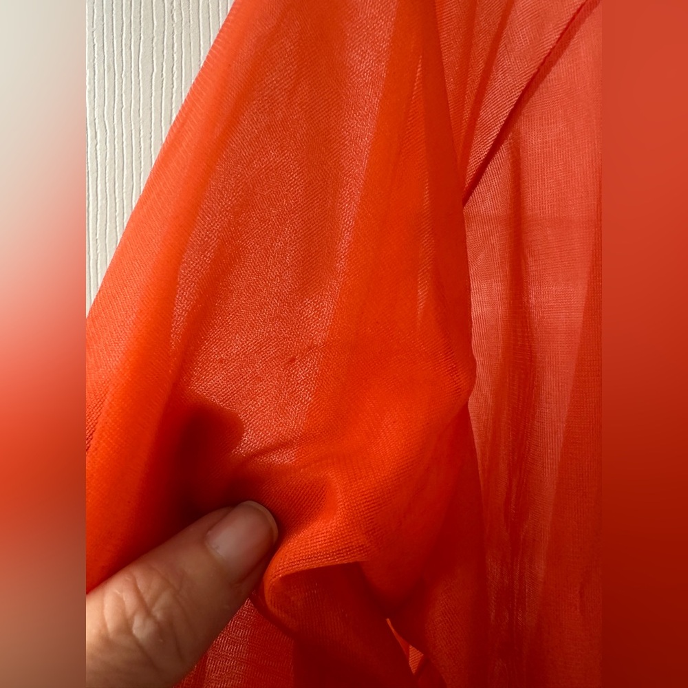 ⭐ Vintage Vanity Fair Red Nylon Lace Peignoir Set (Robe + Nightgown) - Picture 8 of 13